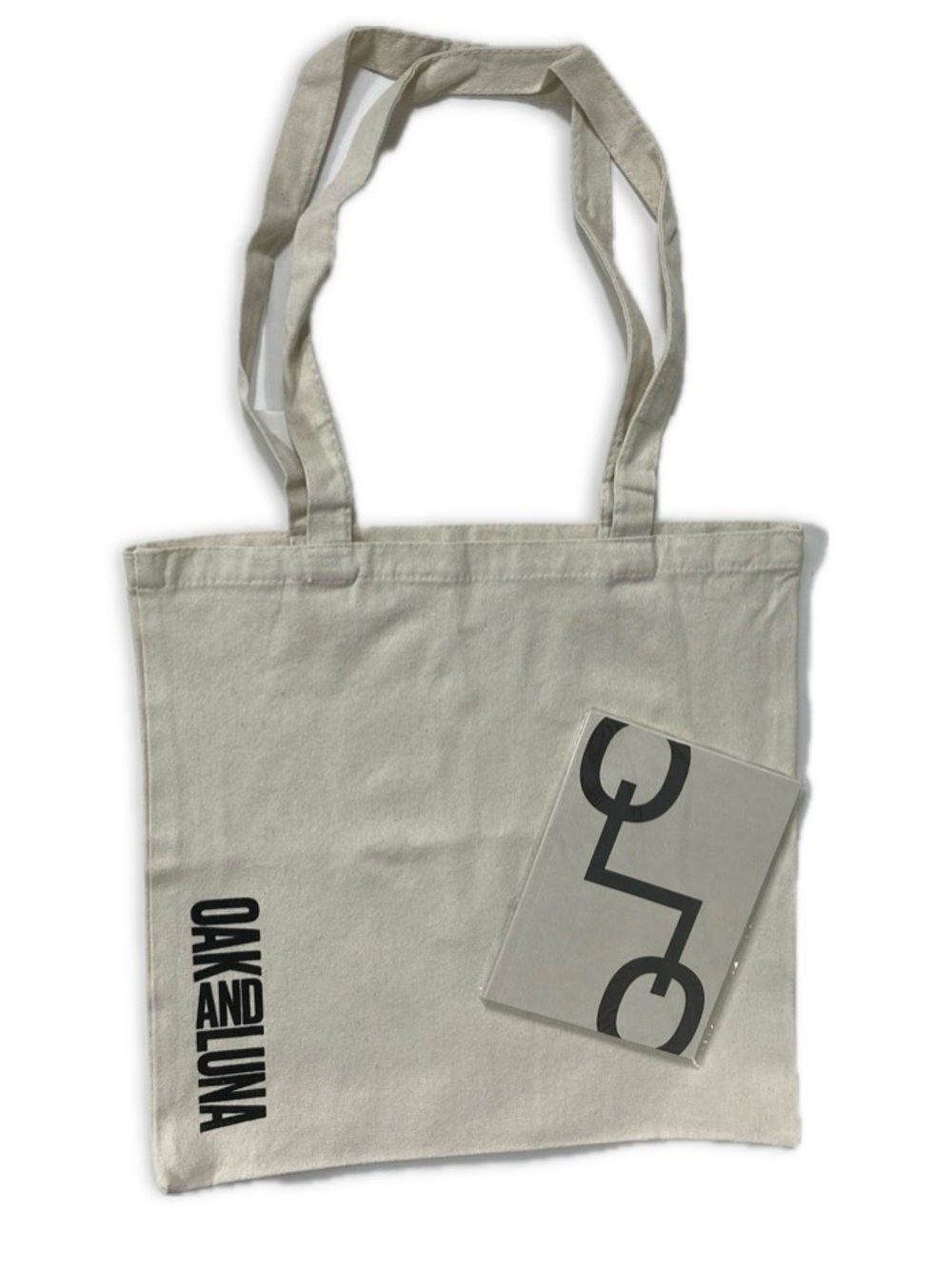 Oak & Luna Canvas Tote & A5 Lined Notebook Beige Reusable Canvas Journal Bundle